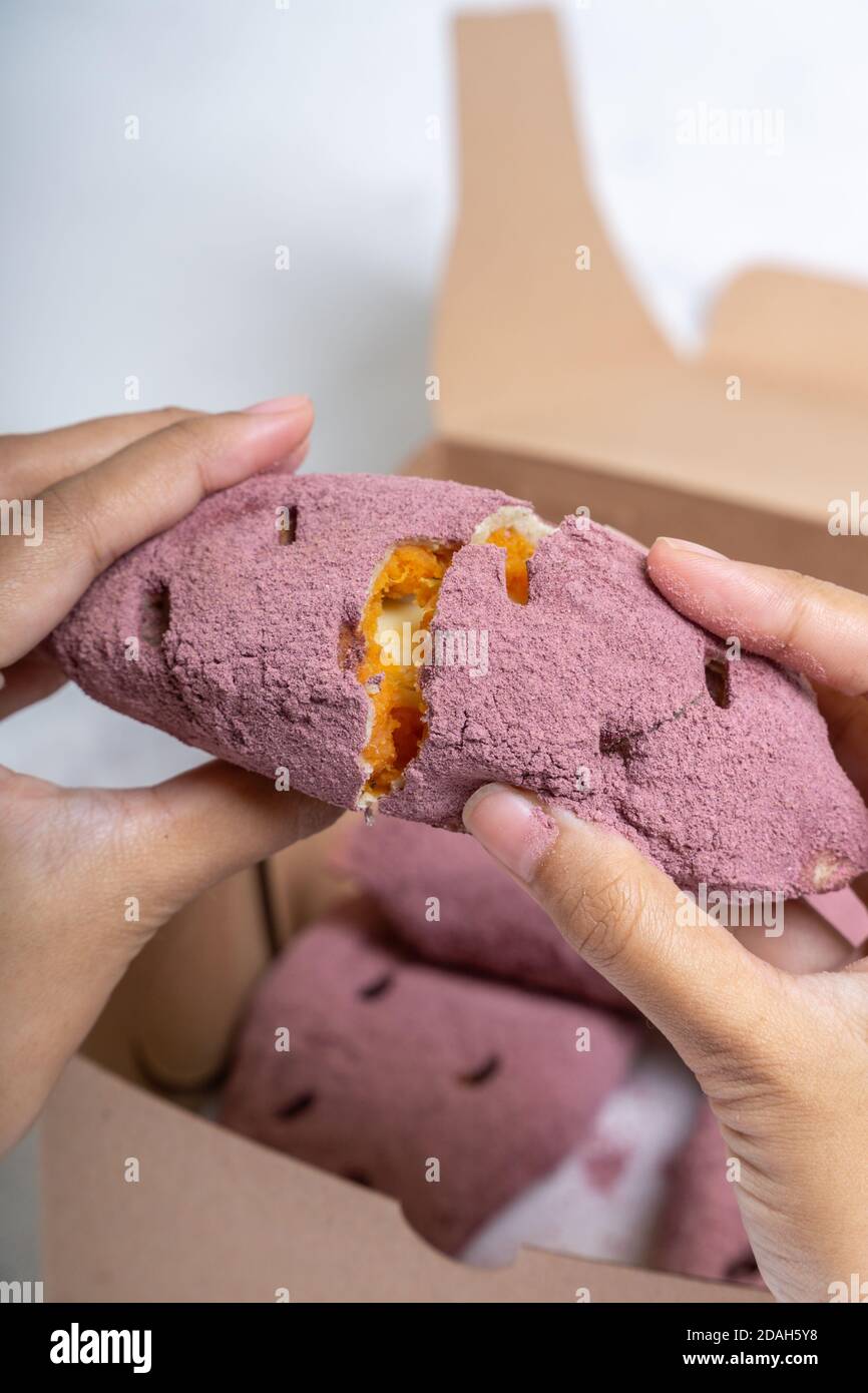 Korean Sweet Potato Bread Stock Photo Alamy
