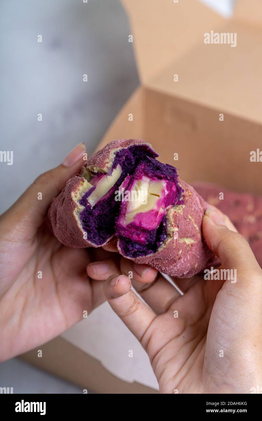 Korean Sweet Potato Bread Stock Photo Alamy