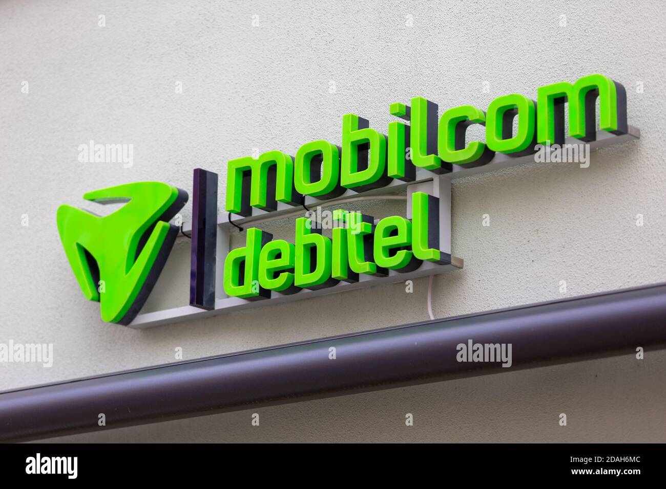 PASSAU / GERMANY NOVEMBER 8, 2020 Branch logo of Debitel