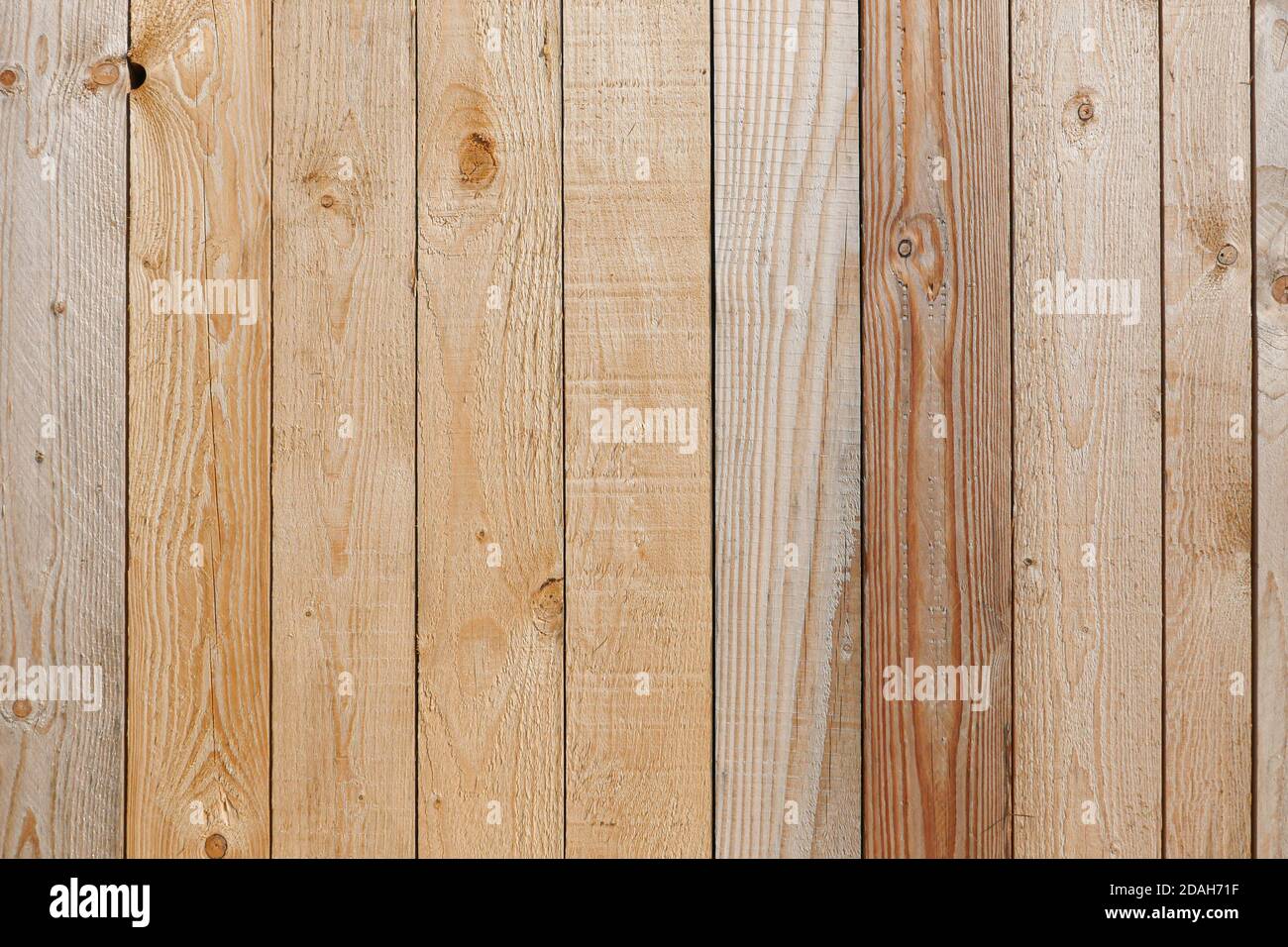 Wooden plank beams of walkway. Directly above. Stock Photo