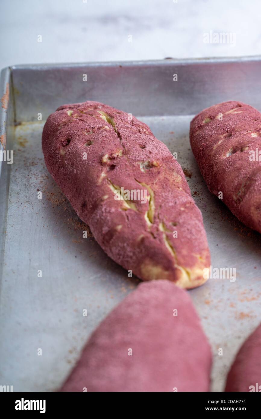 Korean Sweet Potato Bread Stock Photo Alamy