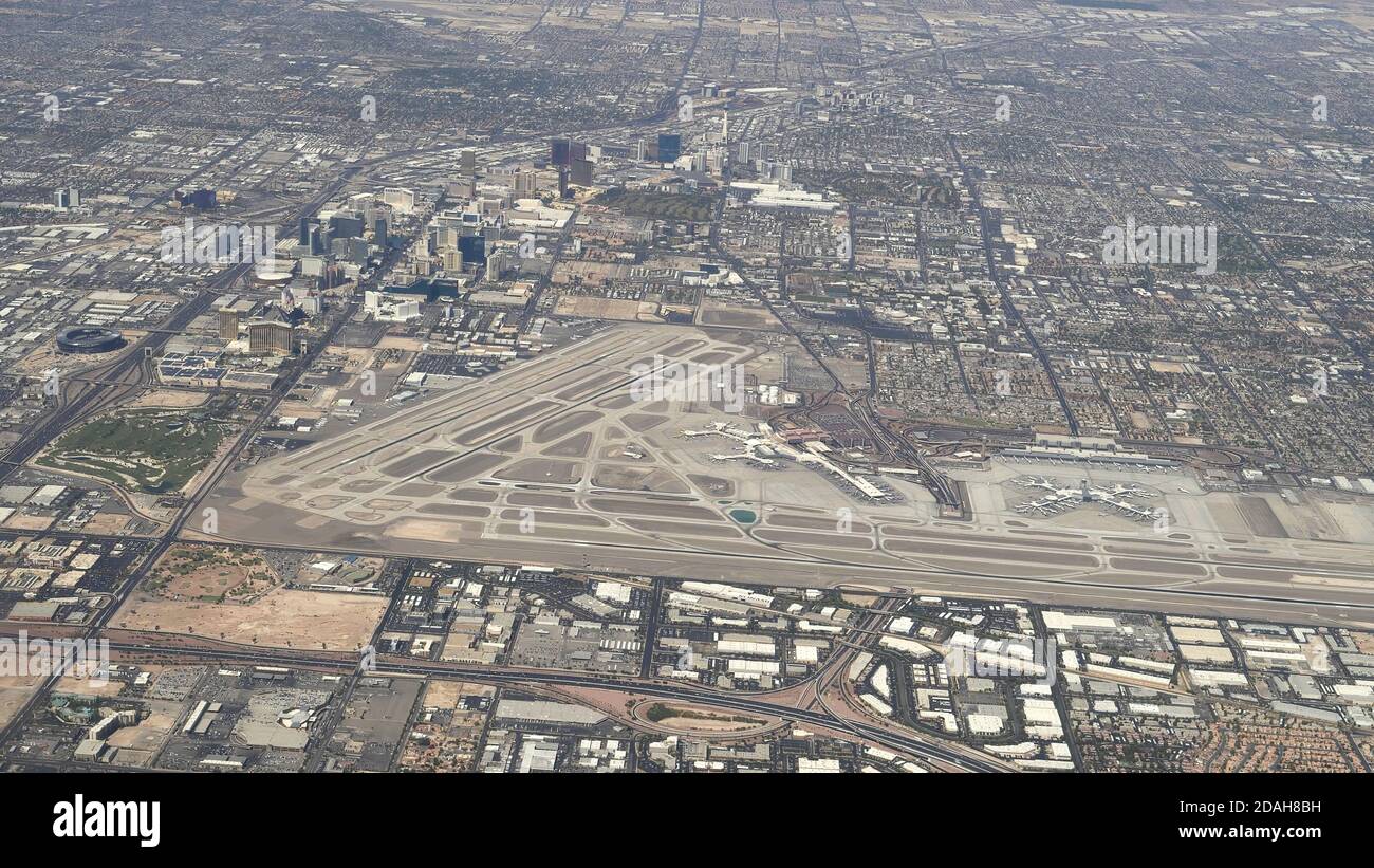 an aerial view of mccarran airport in las vegas, nevada Stock Photo Alamy