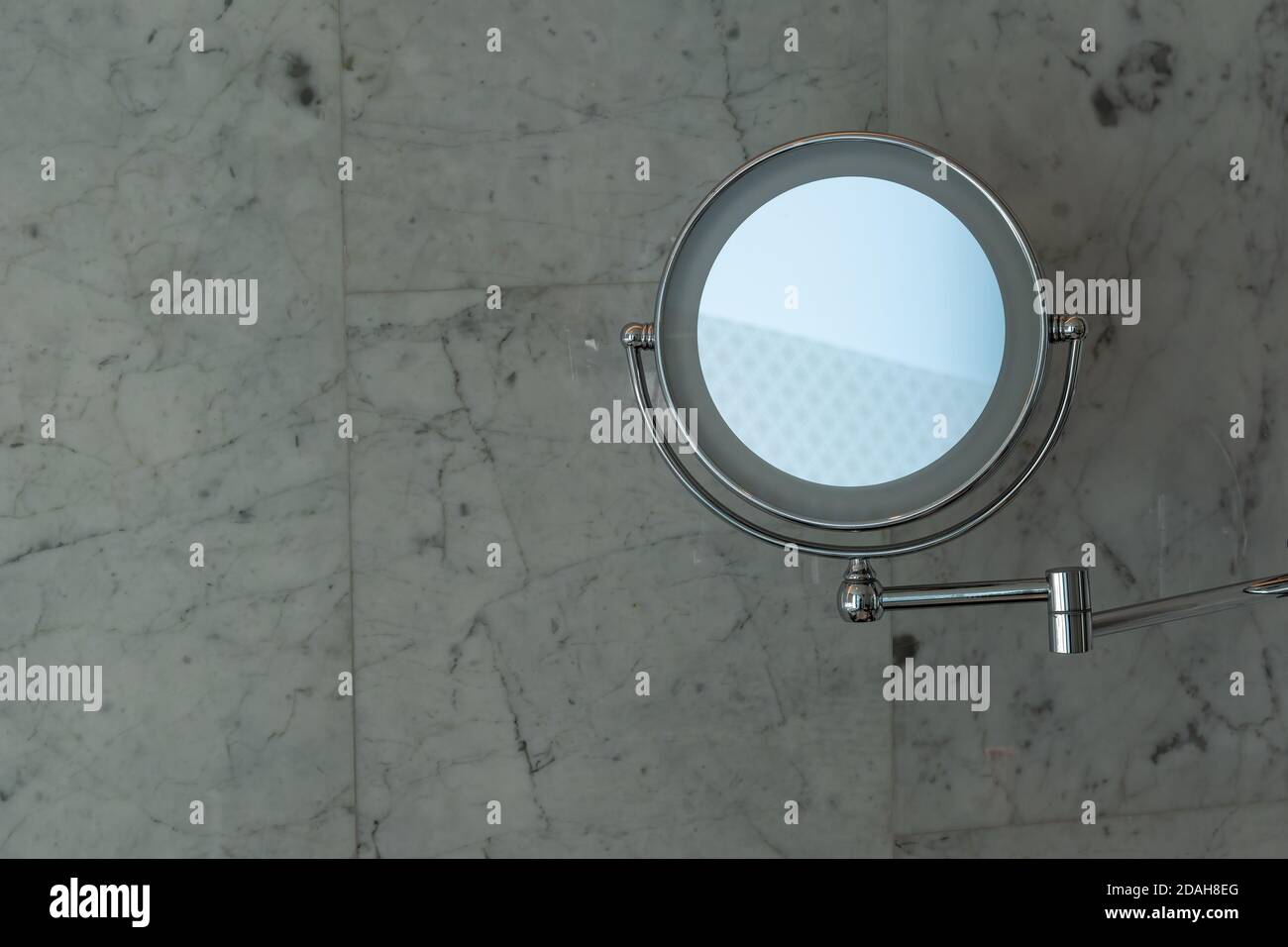 Shaving mirror in luxury bathroom. Stock Photo