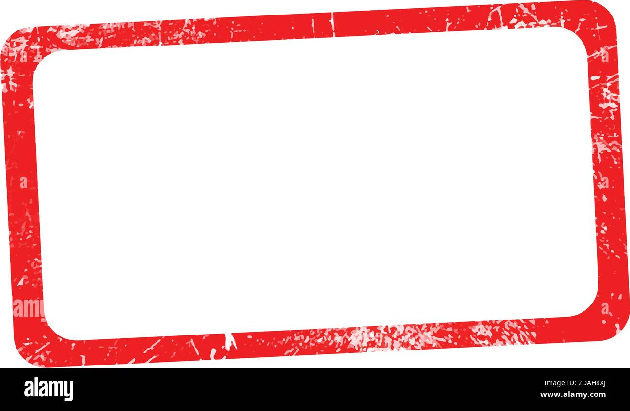 vector red rectangular grunge rubber texture stamp, horizontal frame Stock Image & - Alamy