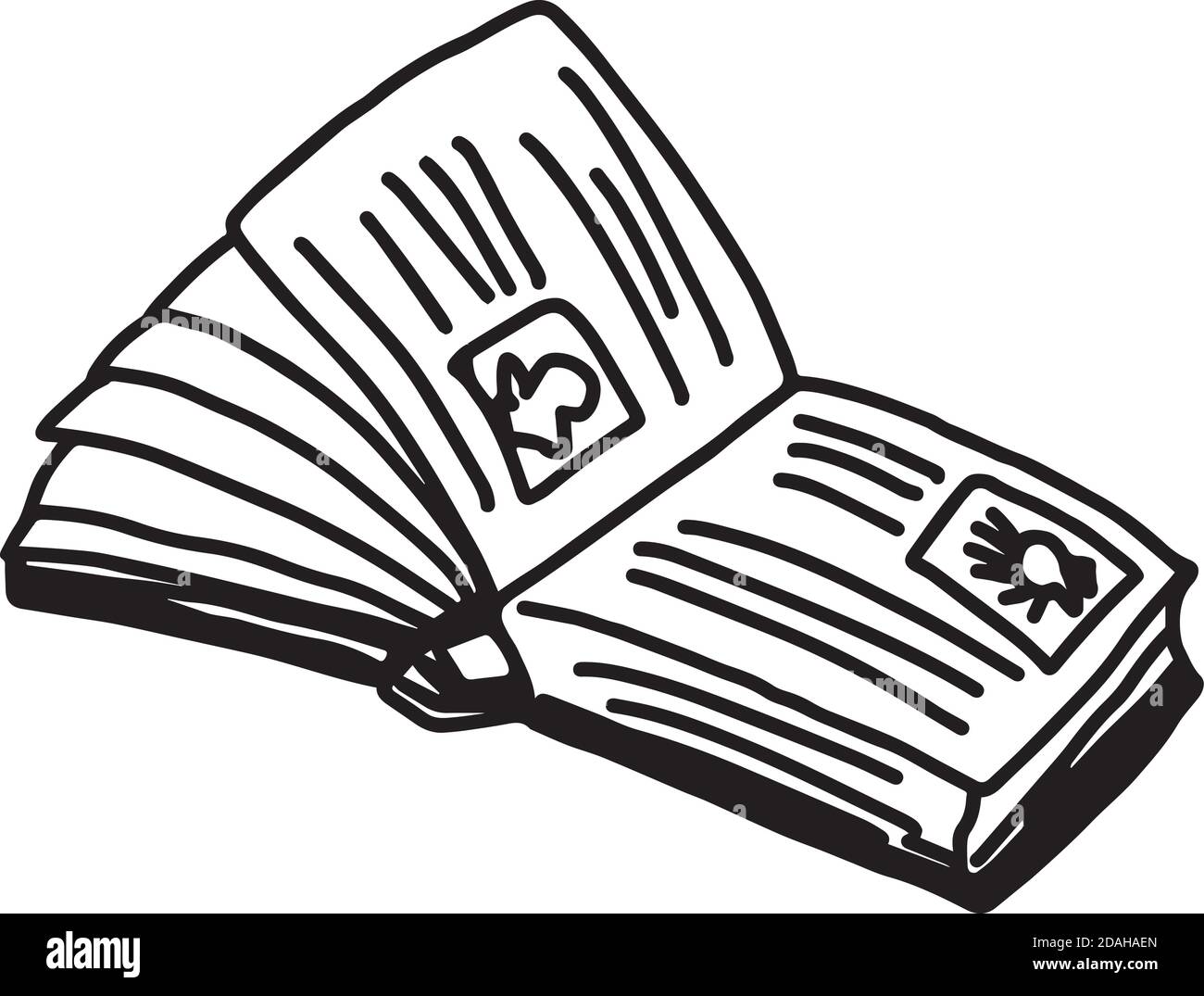 open book hand drawn sketch Stock Vector Image & Art - Alamy