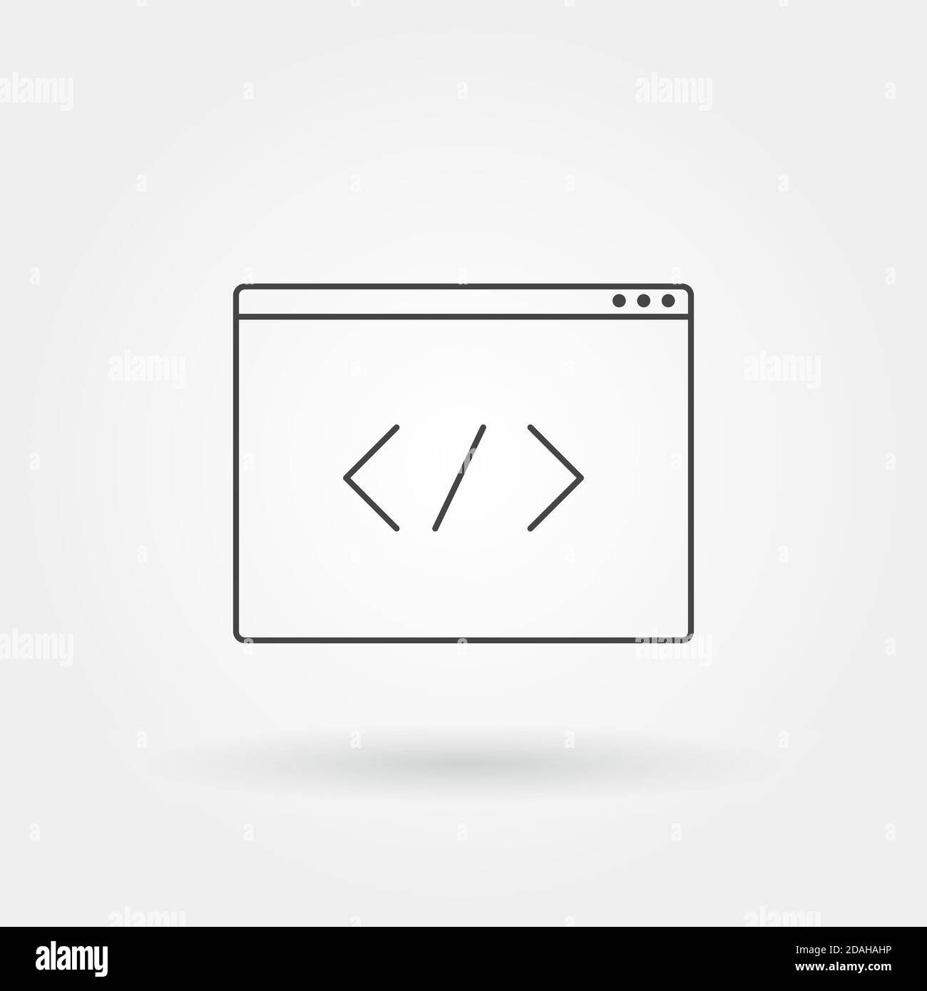 Code interface icon outline Stock Vector Images - Alamy