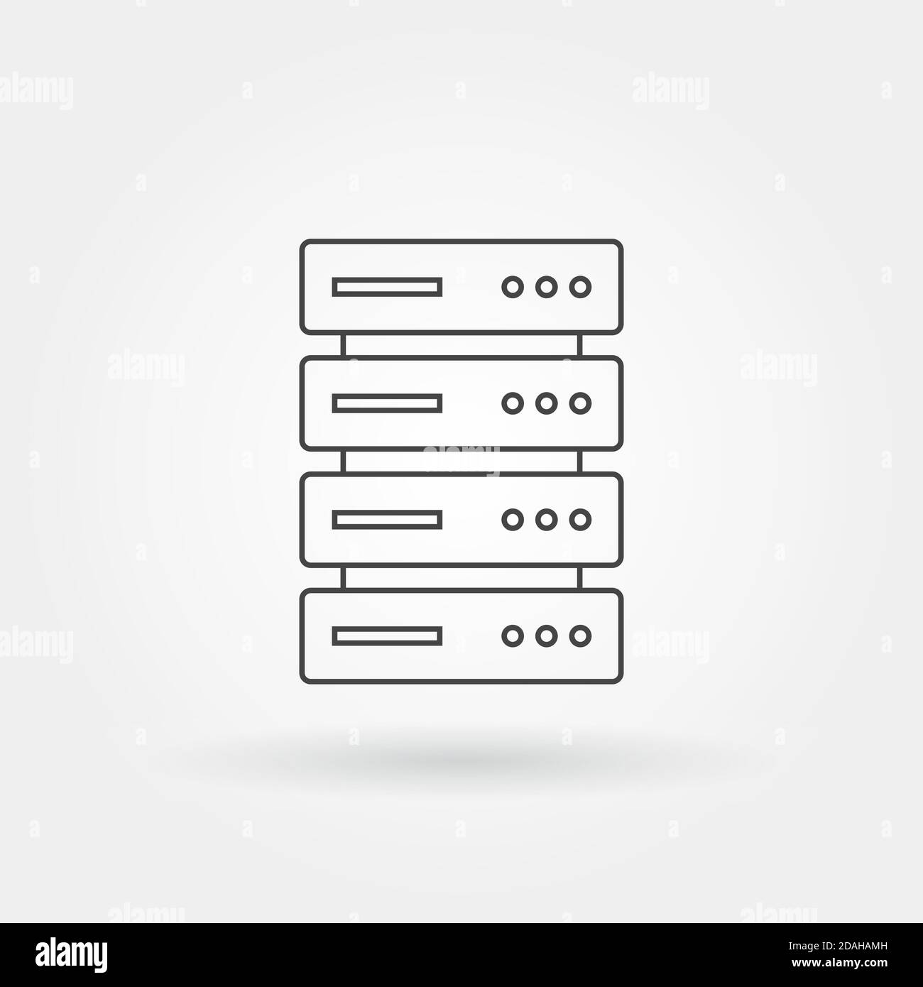 server icon single isolated with modern line or outline Stock Vector