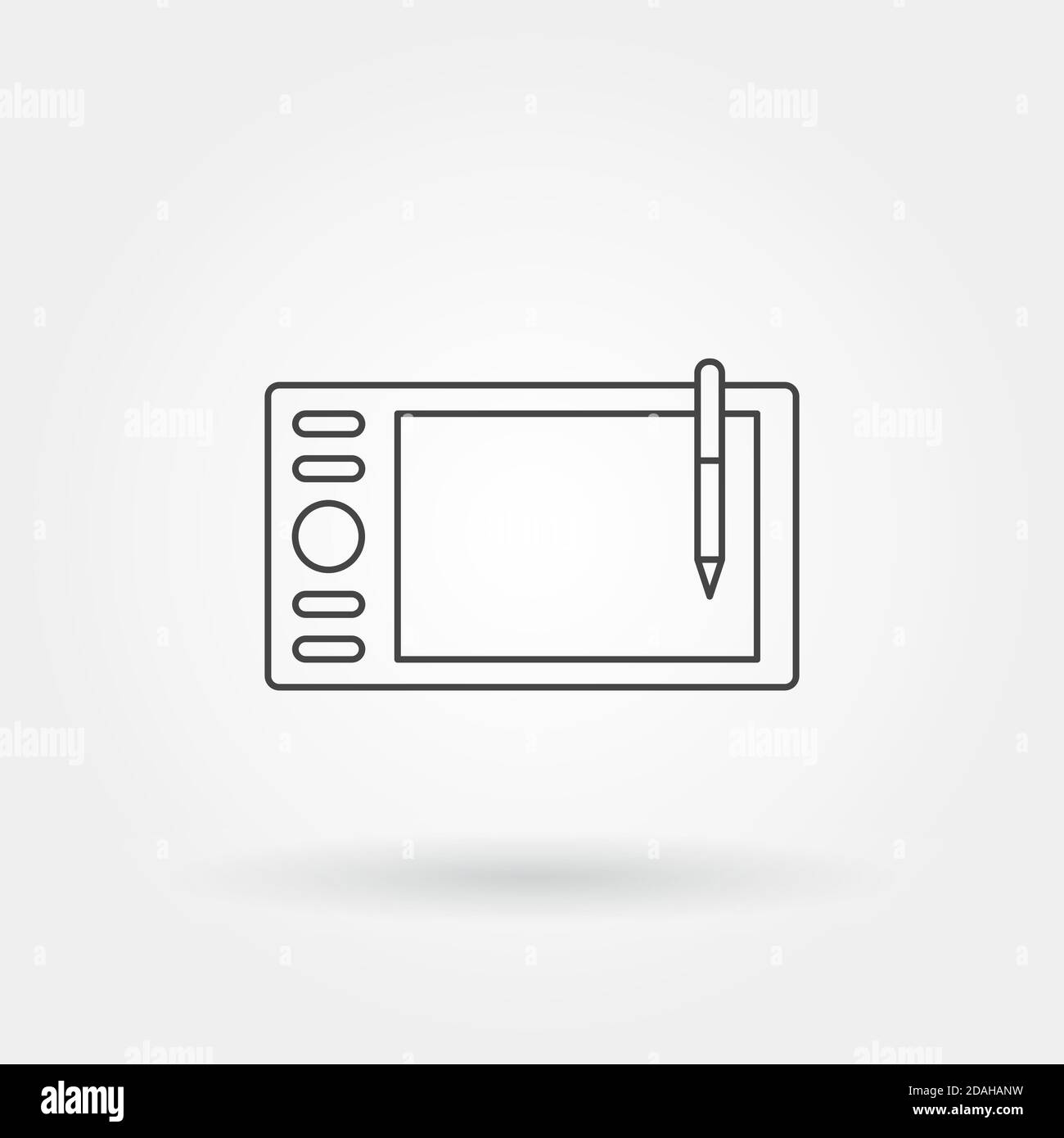 drawing tablet icon single isolated with modern line or outline Stock ...