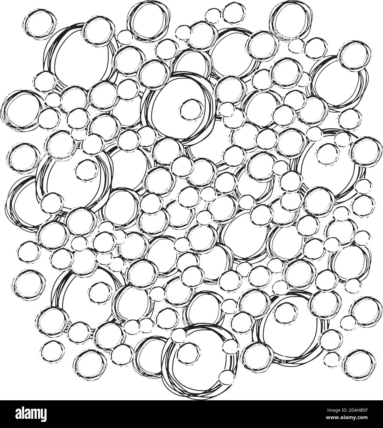 illustration vector hand drawn of grunge circles used for background ...