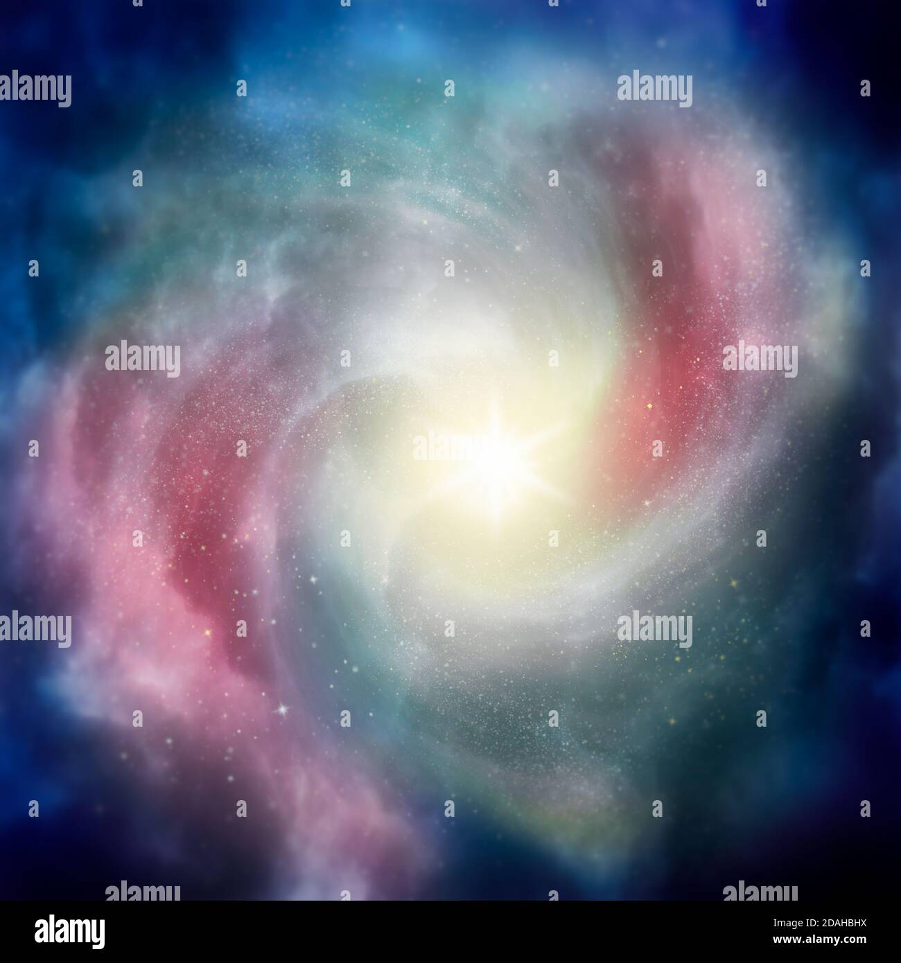 Spiral galaxy illustration Stock Photo - Alamy