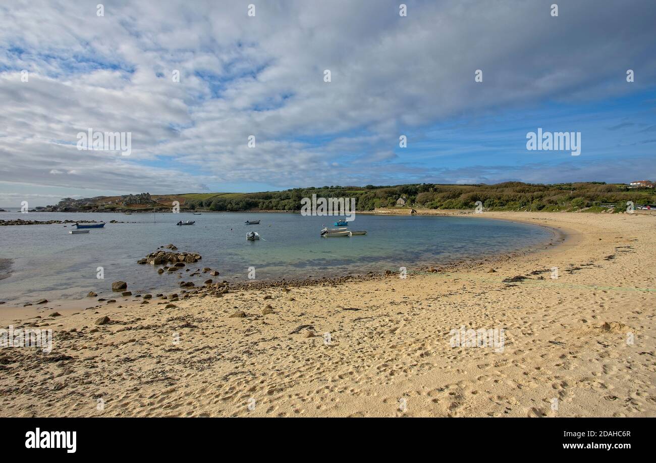 Old Town Bay, St Mary's, Isles of Scilly, Cornwall, England, UK Stock