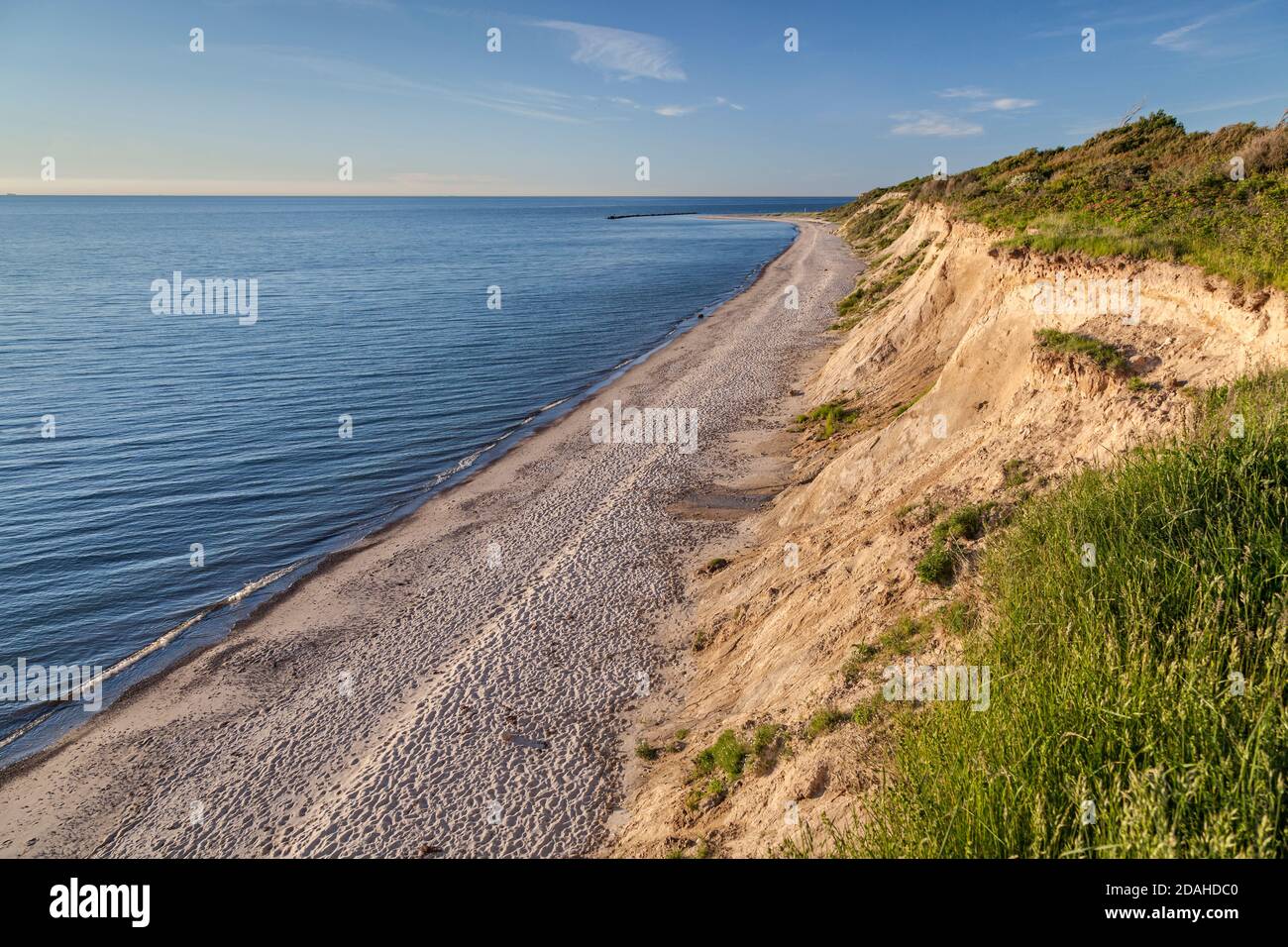 geography / travel, Germany, Mecklenburg-West Pomerania, Ahrenshoop, Fischland, beach at the steep coa, Additional-Rights-Clearance-Info-Not-Available Stock Photo