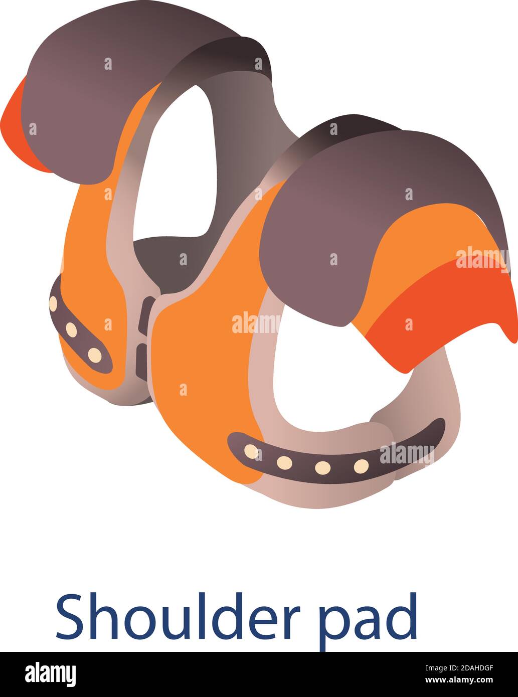 Shoulder pad icon. Isometric of shoulder pad vector icon for web design