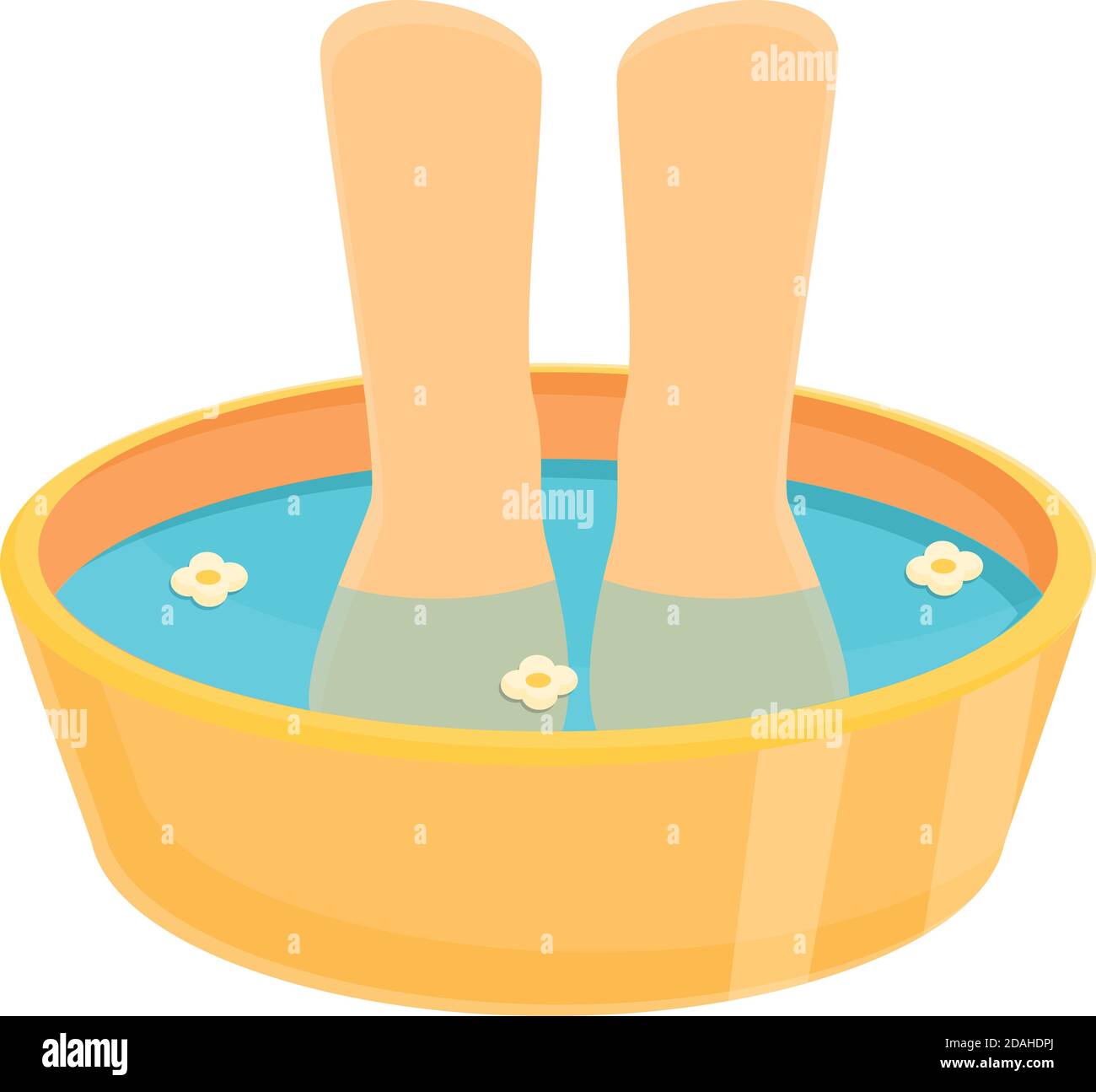 Spa foot bath icon. Cartoon of spa foot bath vector icon for web design isolated on white