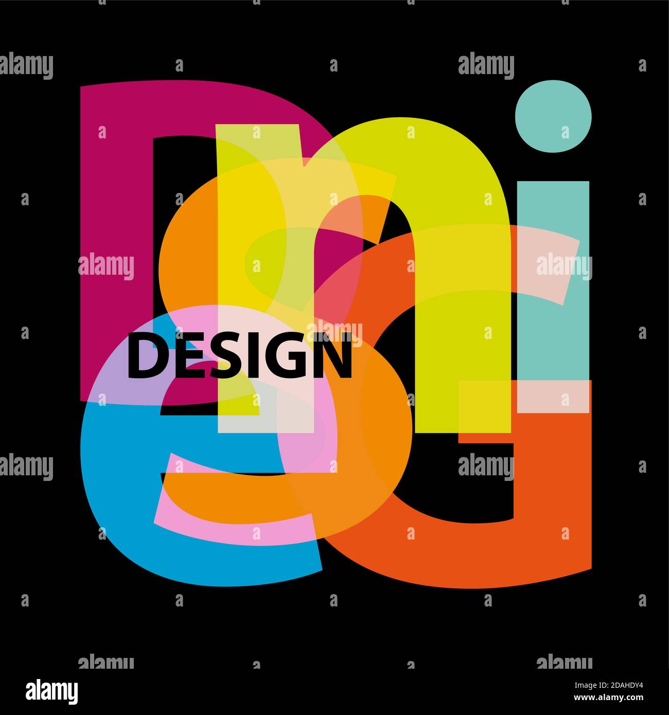 Vector Design. Broken text Stock Vector