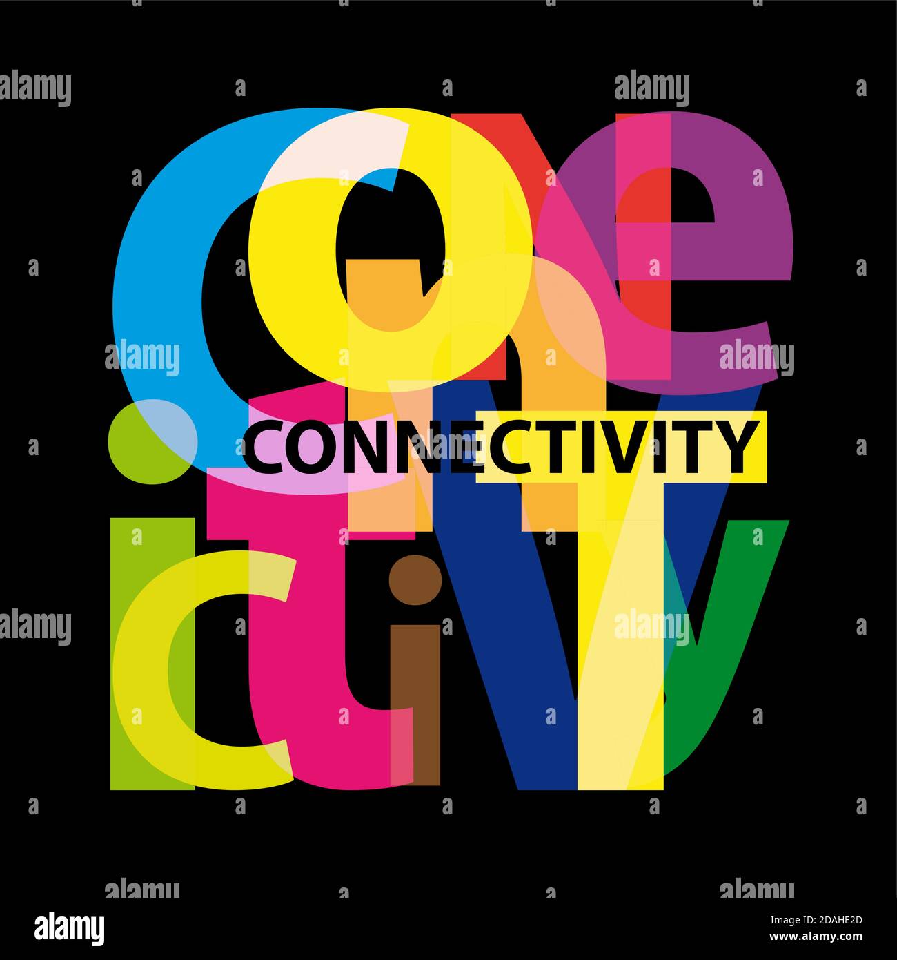 Vector connectivity. Broken text Stock Vector Image & Art - Alamy