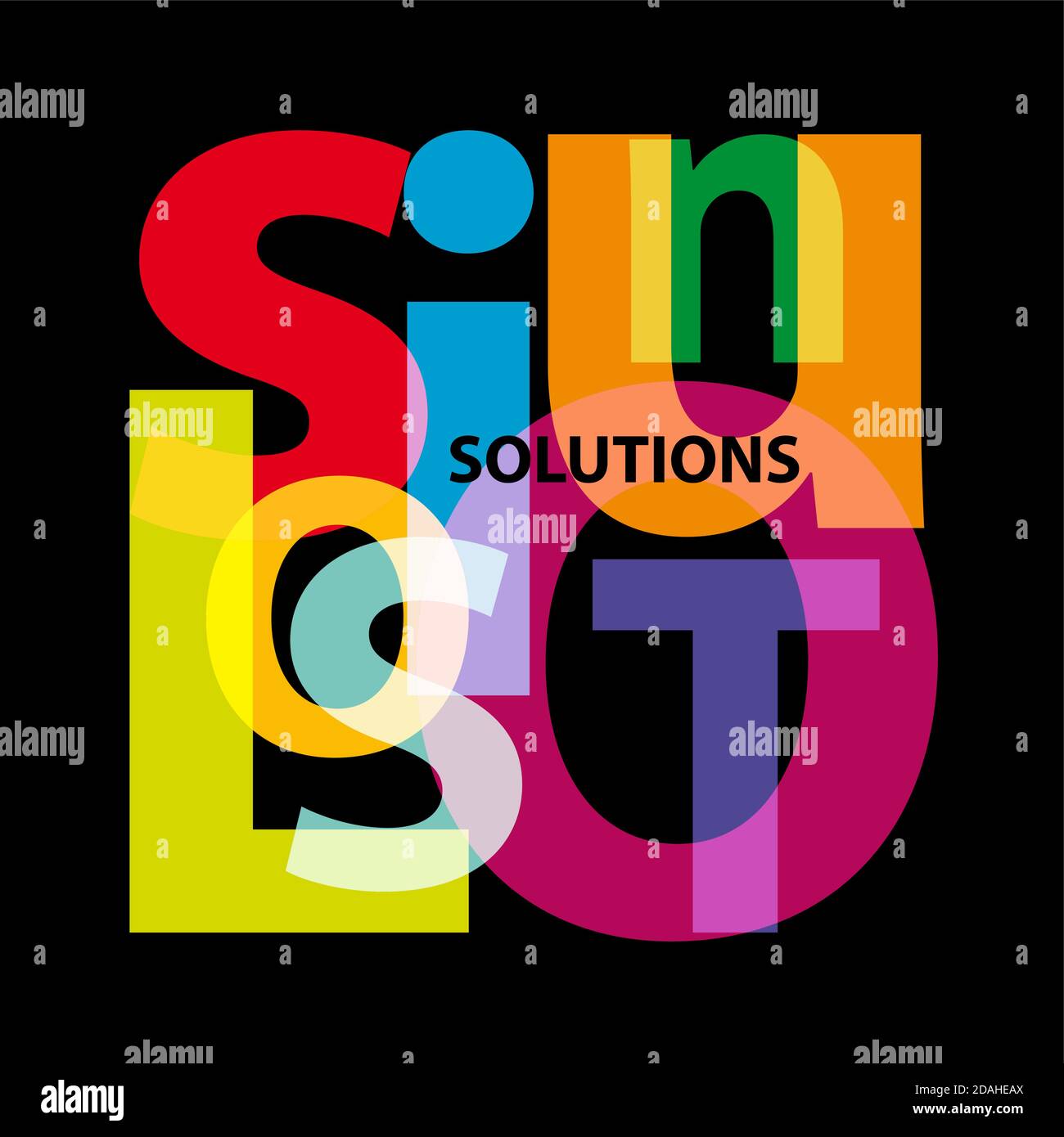 Vector solutions. Broken text Stock Vector Image & Art - Alamy