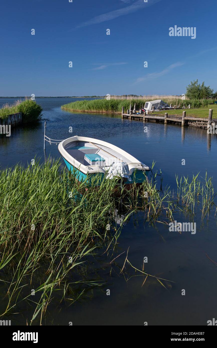 geography / travel, Germany, Mecklenburg-West Pomerania, Zempin, boats on the Szczecin Lagoon, Zempin, Additional-Rights-Clearance-Info-Not-Available Stock Photo