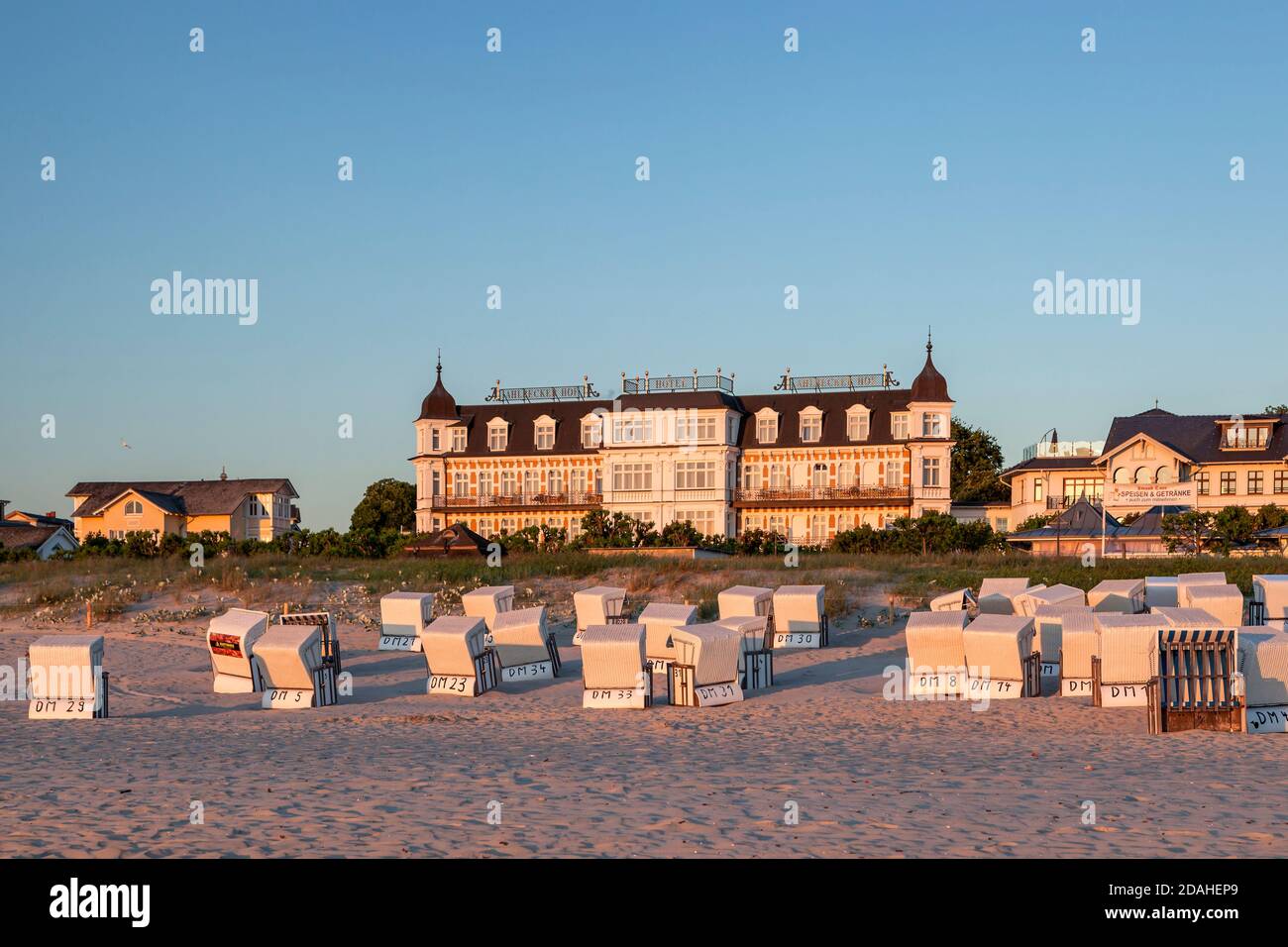 geography / travel, Germany, Mecklenburg-West Pomerania, Ahlbeck, seaside hotel Ahlbecker Hof on the b, Additional-Rights-Clearance-Info-Not-Available Stock Photo