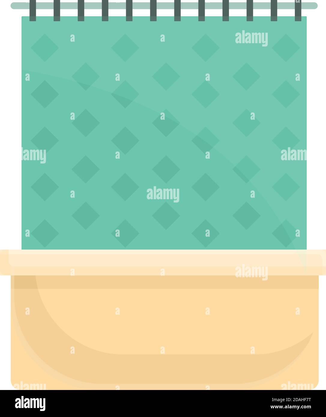 Shower curtain icon. Cartoon of shower curtain vector icon for web