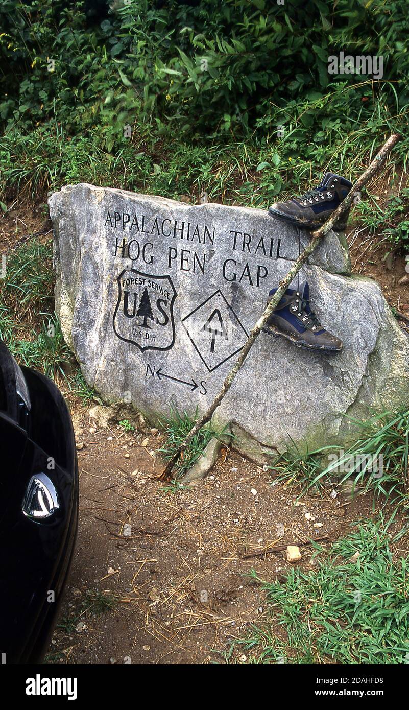 Hog Pen Gap on the Appalachian Train in Georgia USA Stock Photo