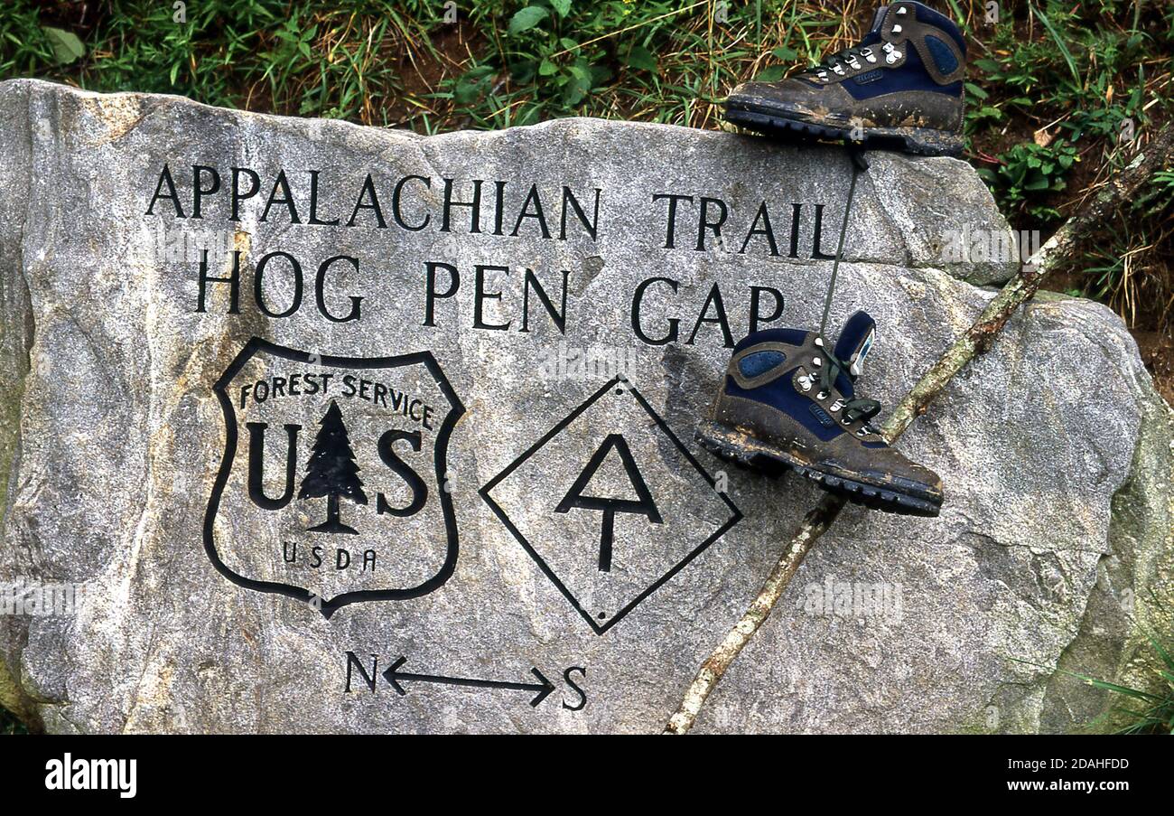 Hog Pen Gap on the Appalachian Train in Georgia USA Stock Photo