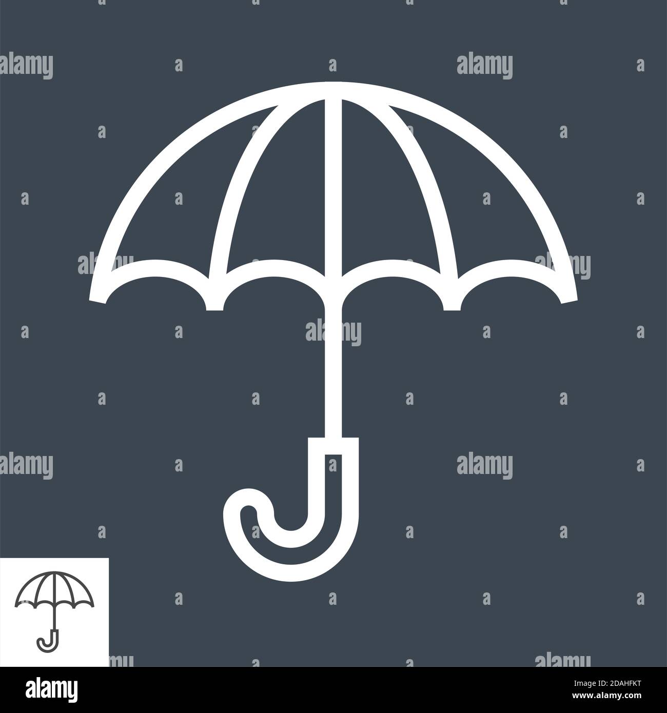 Umbrella Icon. Thin Line Vector Illustration Stock Vector Image & Art ...