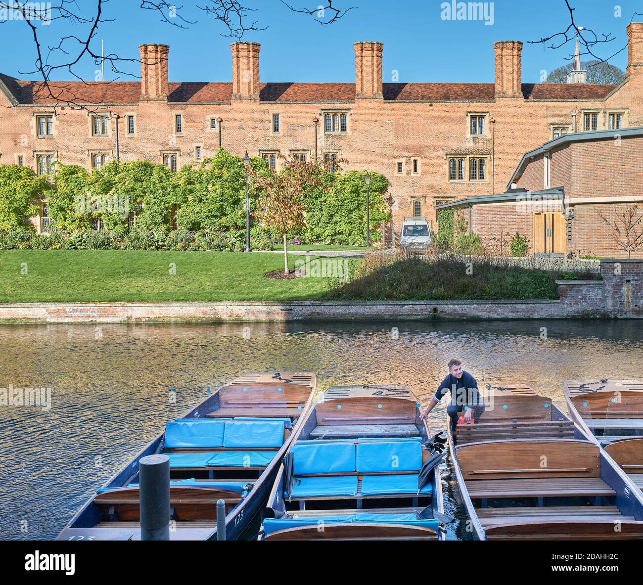 Magdalene College University Cambridge England River Cam Sunny A Hi res 