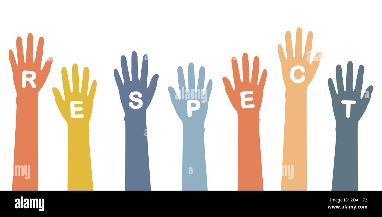 raised human hands respect and tolerance concept vector illustration EPS10  Stock Vector Image & Art - Alamy
