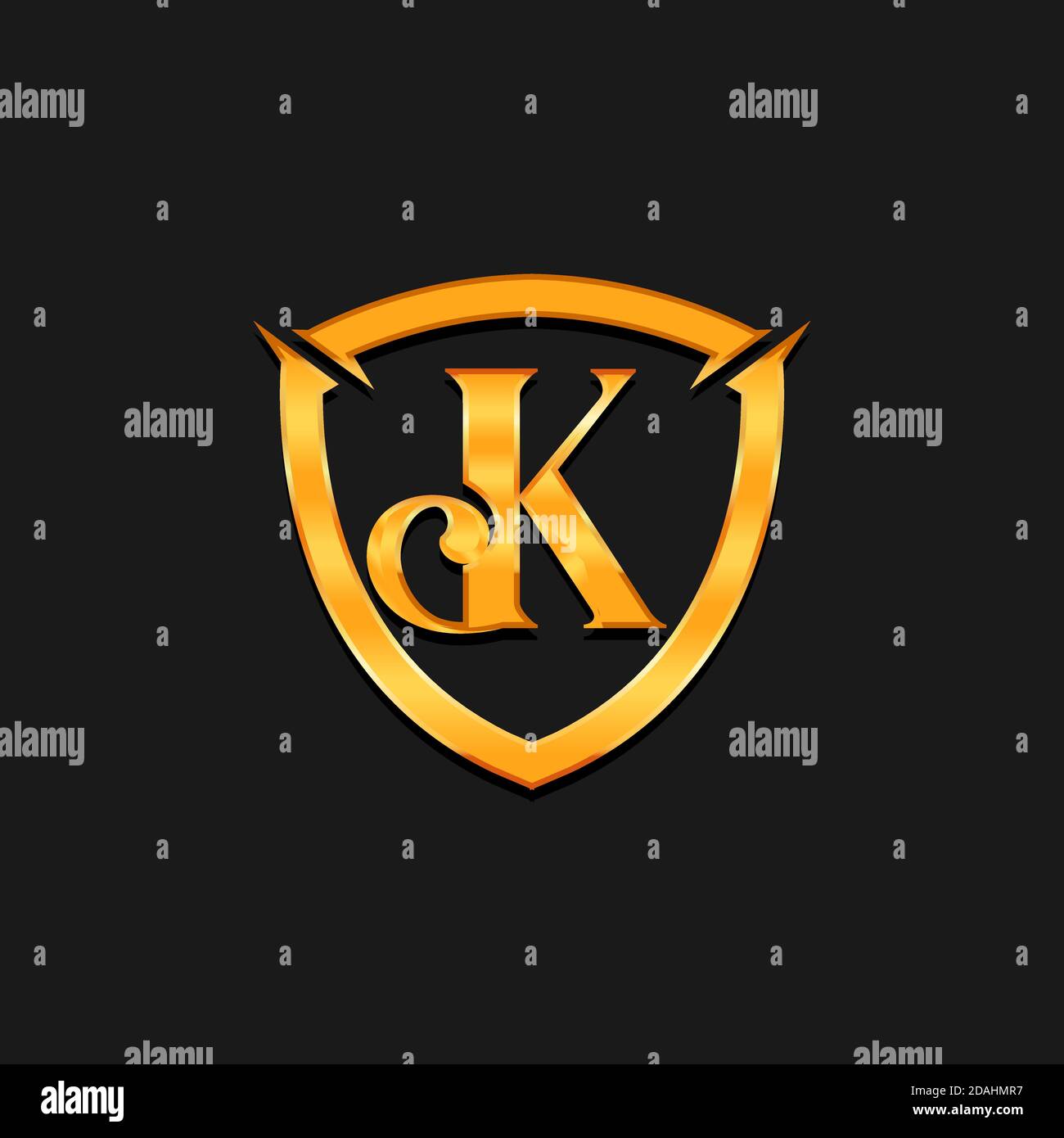 K Letter Logo concept. Creative Minimal emblem design template. Universal elegant icon. Stock Vector