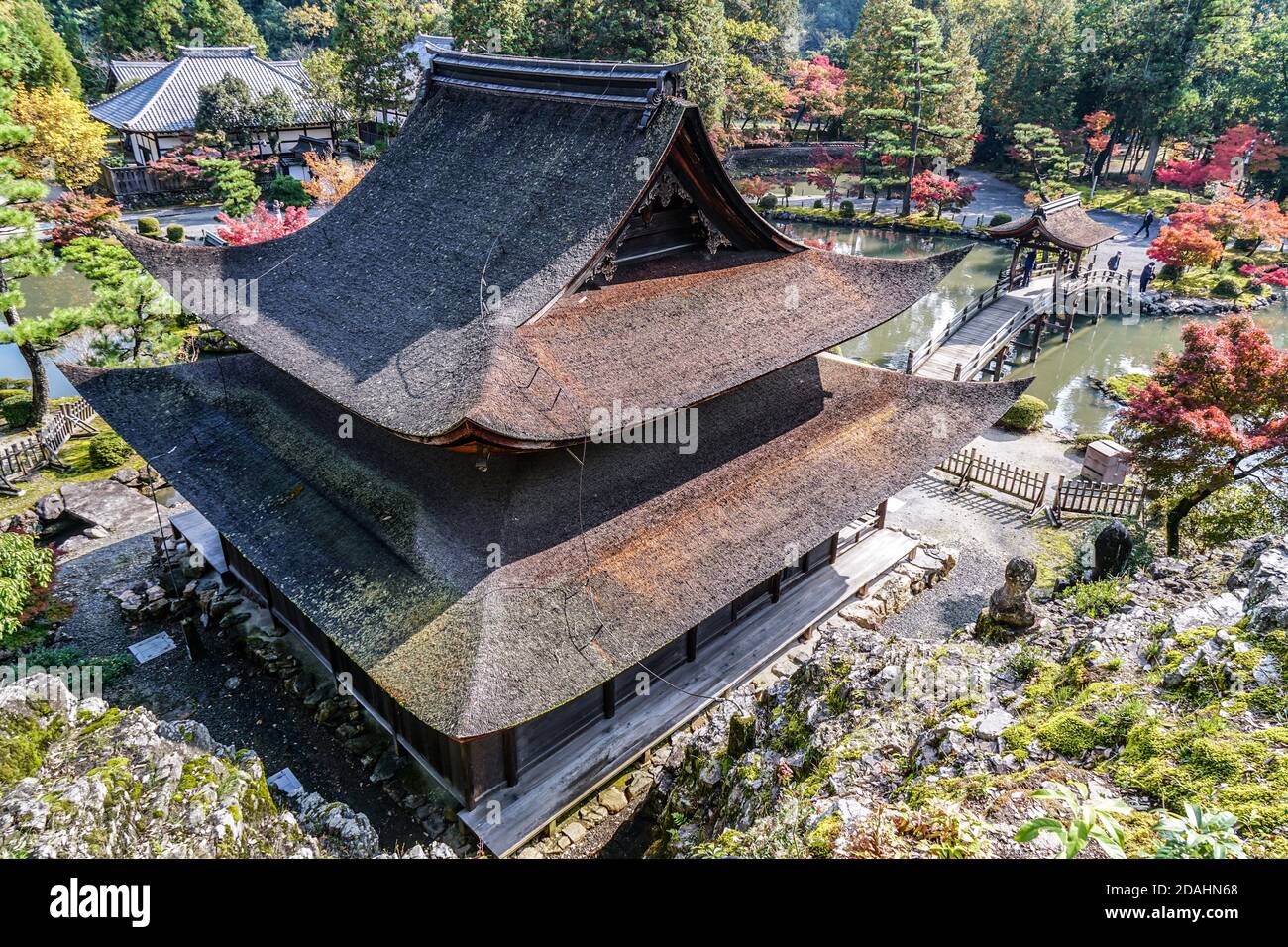 Eiho-ji Temple, Rinzai Zen Buddhist temple and scenic gardens with autumn colors in Tajimi-shi, Gifu, Japan Stock Photo