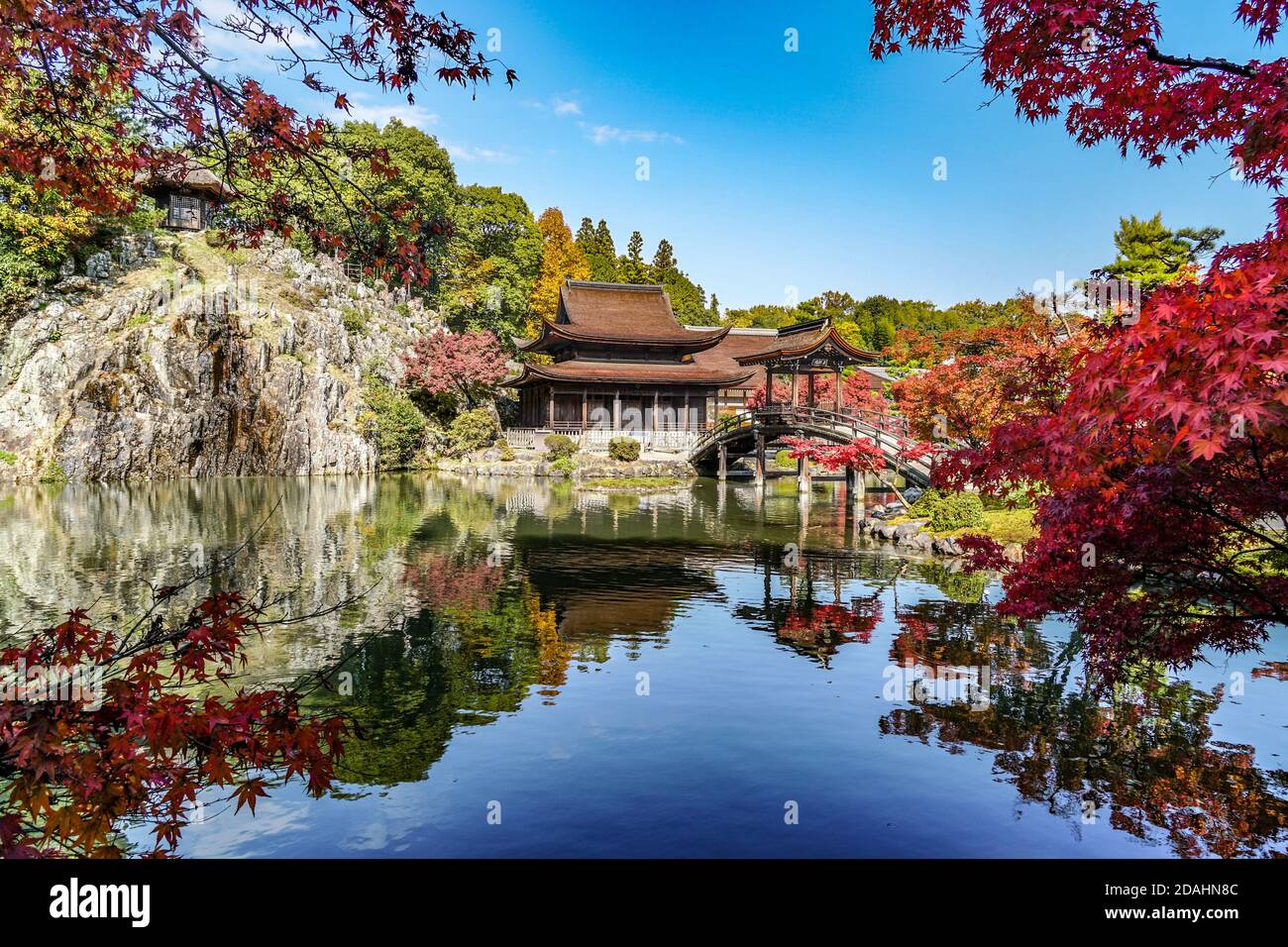 Eiho-ji Temple, Rinzai Zen Buddhist temple and scenic gardens with autumn colors in Tajimi-shi, Gifu, Japan Stock Photo