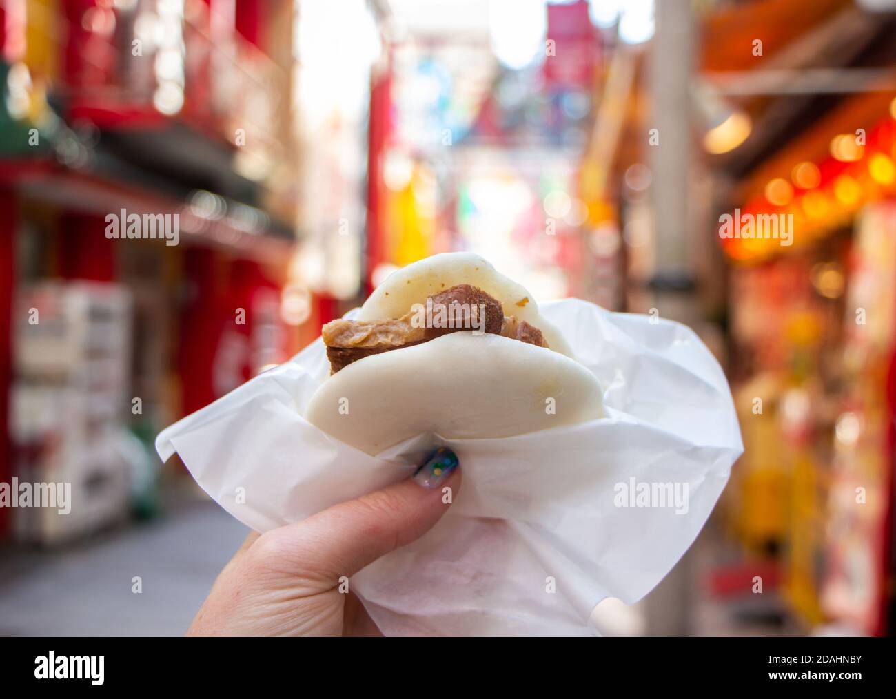 Kakuni Manju (pork belly bun) in Nagasaki Chinatown, Japan Stock Photo Alamy