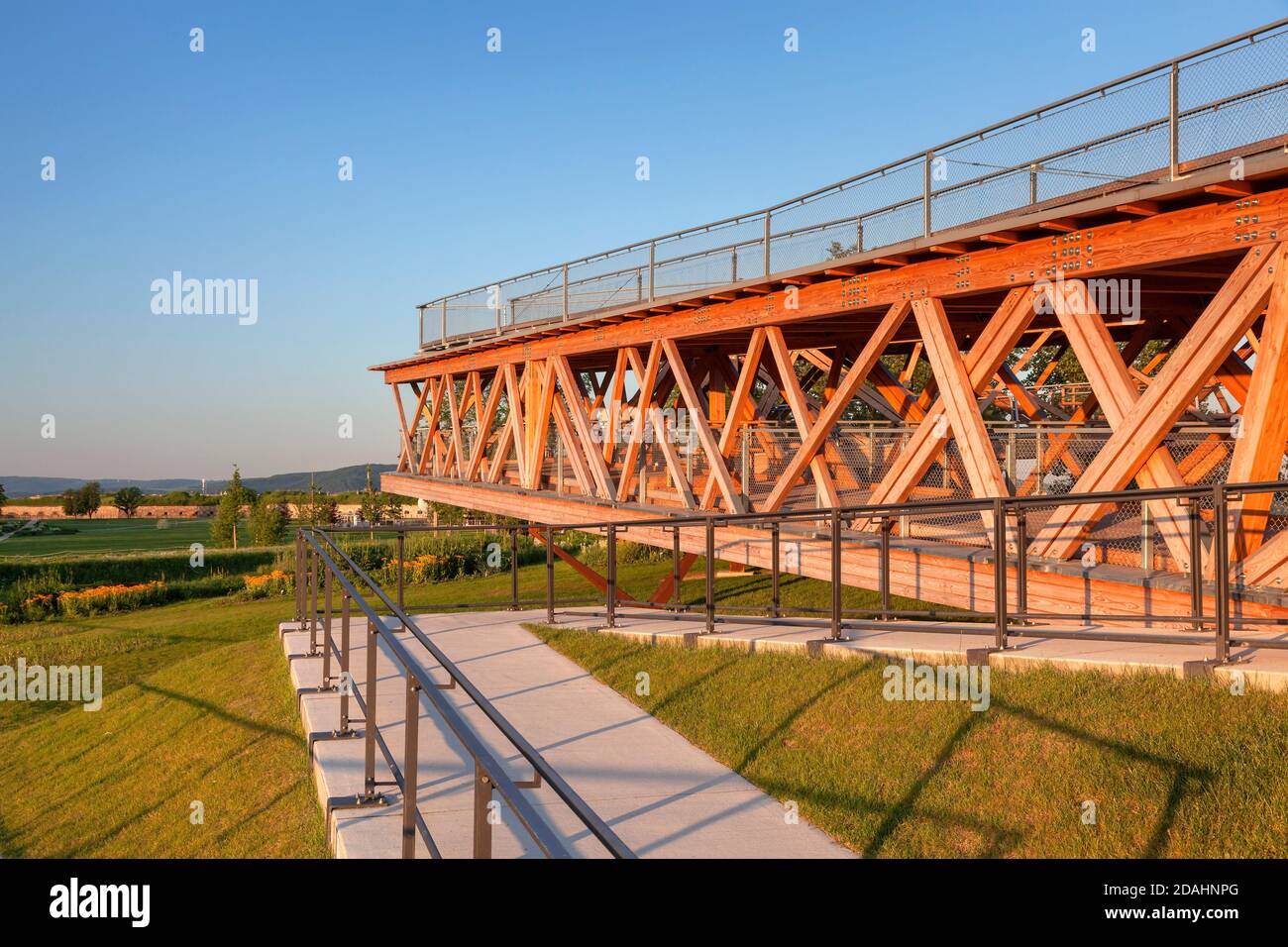 geography / travel, Germany, Rhineland-Palatinate, Koblenz, observation platform towards fortress Ehre, Additional-Rights-Clearance-Info-Not-Available Stock Photo
