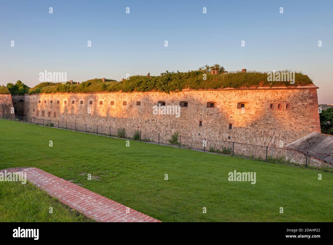 geography / travel, Germany, Rhineland-Palatinate, Coblenz, defensive wall of the fortress Ehrenbreite, Additional-Rights-Clearance-Info-Not-Available Stock Photo
