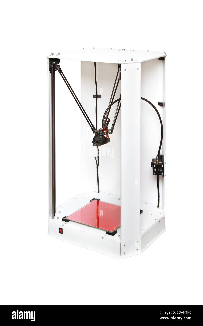 3D printer isolated on a white background Stock Photo - Alamy