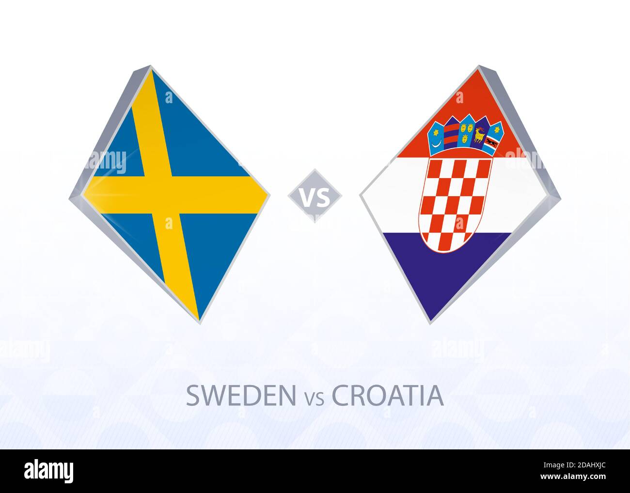 Europe Football Competition Sweden Vs Croatia League A Group 3 Vector Illustration Stock Vector Image Art Alamy