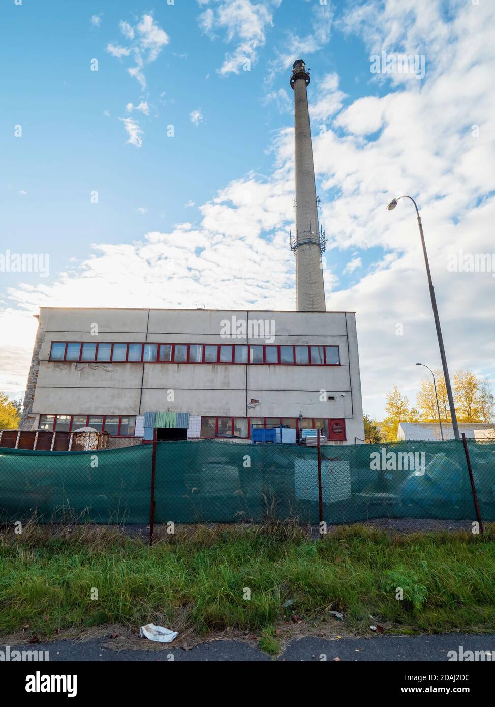 Obsolete central heating company for combustion of natural gas and fossil  fuels. The city thermal power plant Stock Photo - Alamy