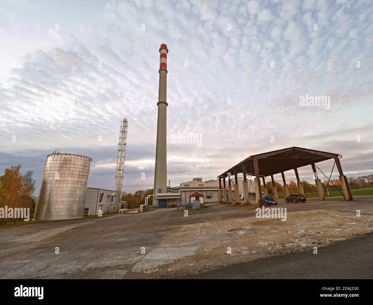 Obsolete central heating company for combustion of natural gas and