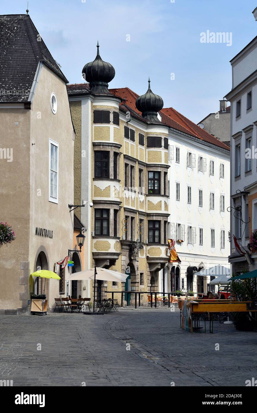 Linz, Austria - October 24, 2012: The capital of Upper Austria was ...