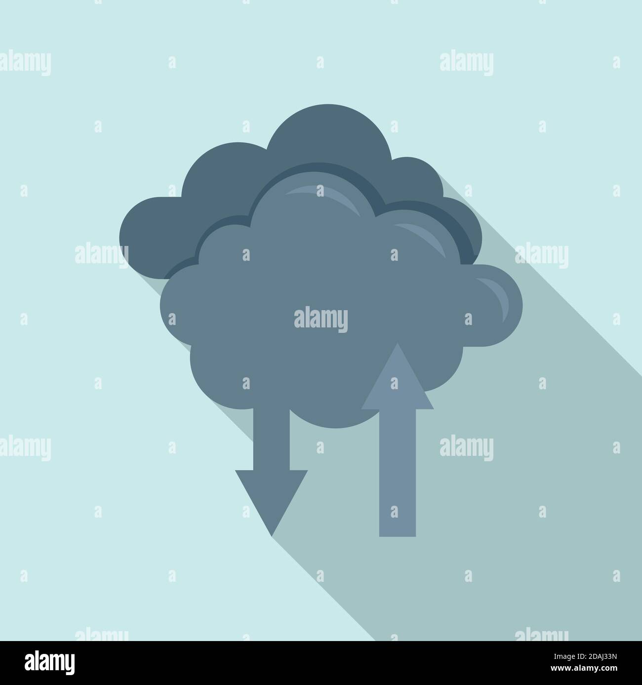 Storage data cloud icon, flat style Stock Vector Image & Art - Alamy
