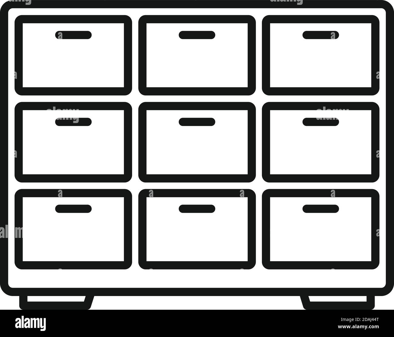 Storage bank boxes icon, outline style Stock Vector
