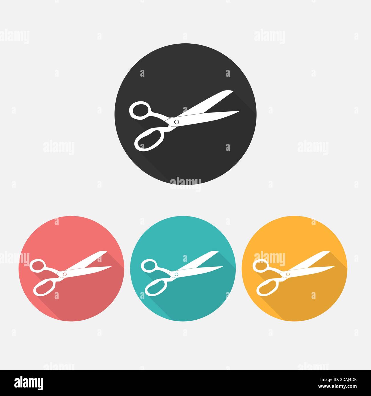Scissors silhouette Icon Isotared on White Background. Vector Illustration Stock Vector