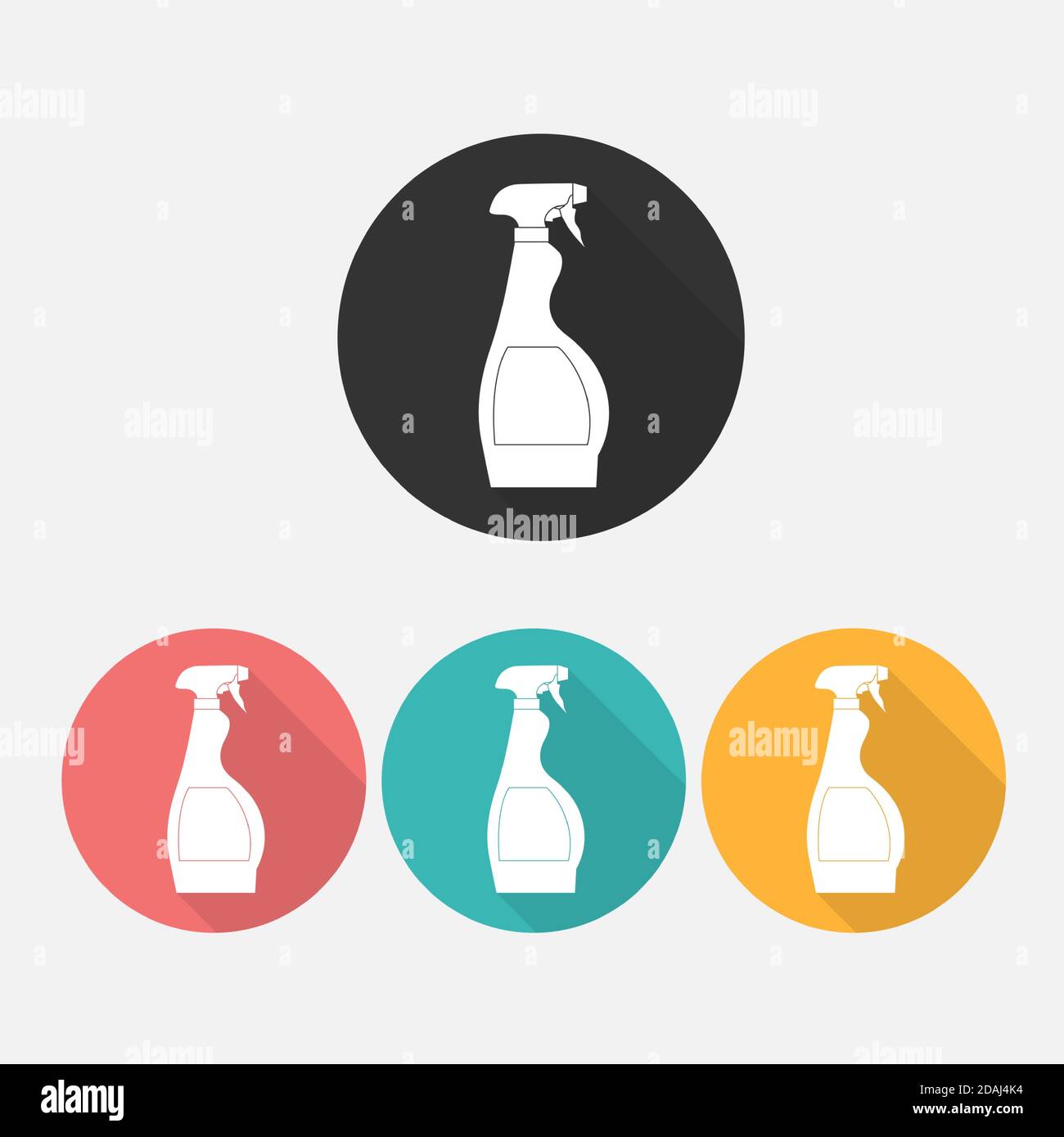 Bottle Spray Sprayer Icon isolated on grey Vector Illustration Stock Vector