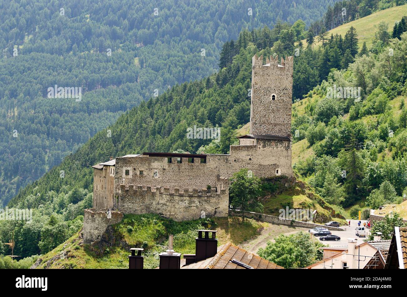 Italy, castle Fuerstenburg in Mals, South Tyrol Stock Photo
