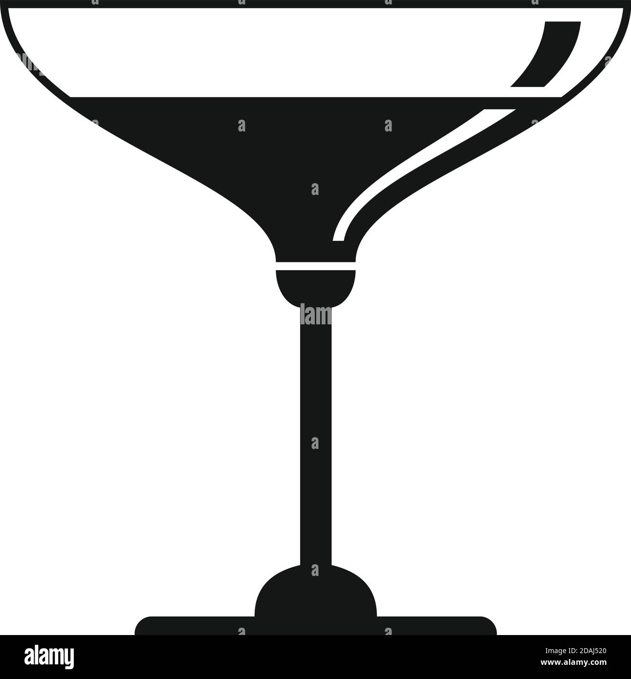Prosecco wineglass icon, simple style Stock Vector