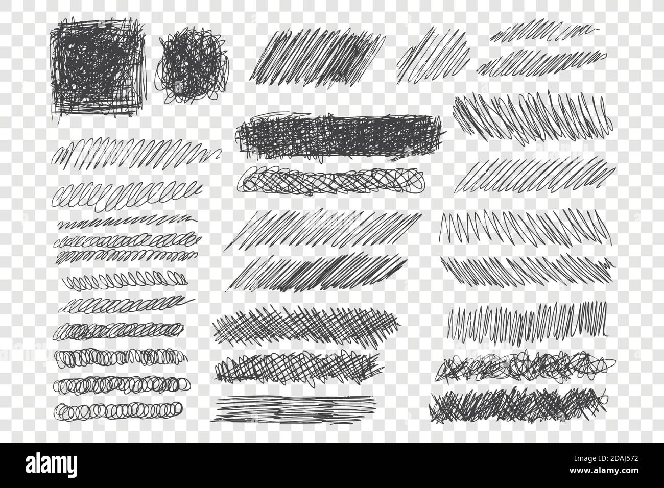 Ink pen scribble vector illustrations set Stock Vector Image & Art - Alamy