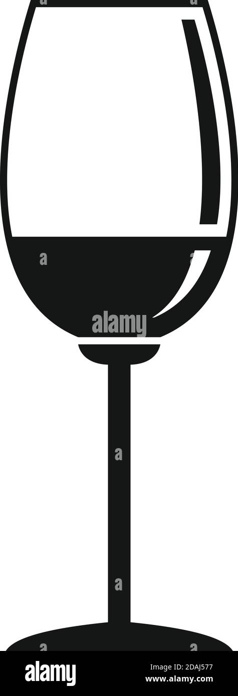 Liquid wineglass icon, simple style Stock Vector Image & Art - Alamy