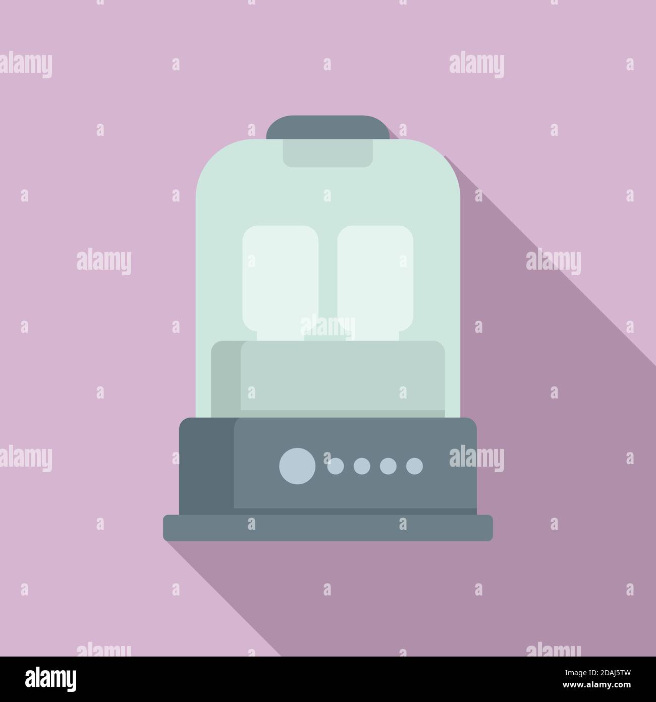 Milk bottle sterilizer device icon, flat style Stock Vector