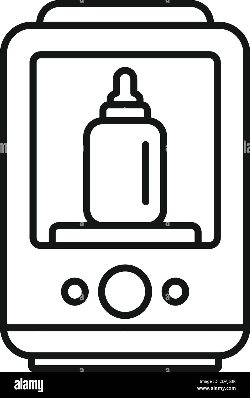 One bottle sterilizer icon, outline style Stock Vector